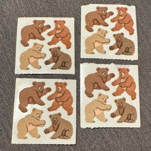 Vintage Sandylion Fuzzy Bear Stickers